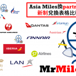 asia miles新制 partner airline chart
