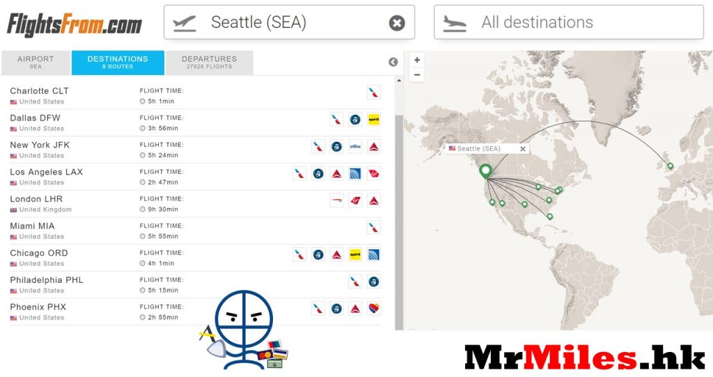 asia miles 換美國西雅圖 seattle