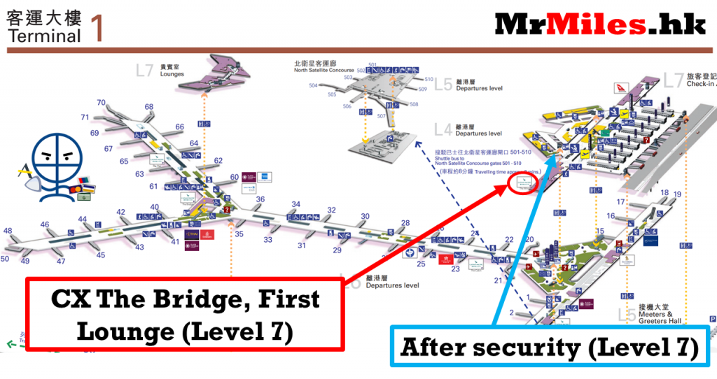 CX First Lounge 國泰頭等貴賓室 The Wing 寰宇堂位置