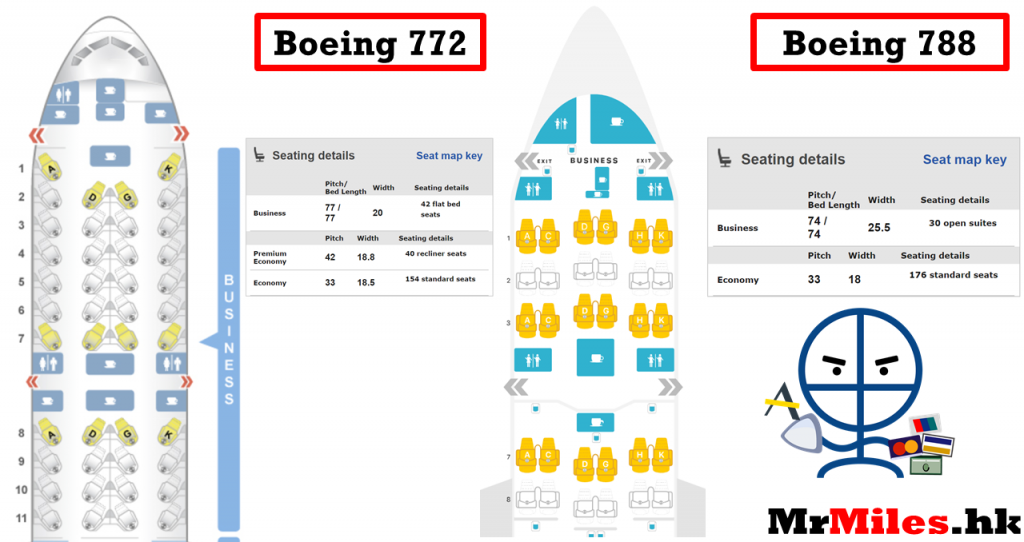 JAL business class seat map 商務艙座位表