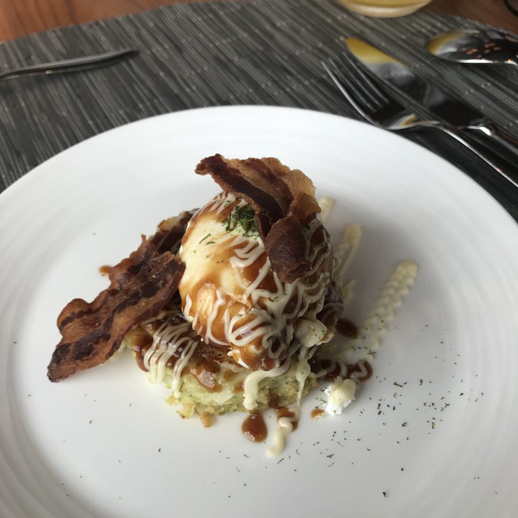 大阪康萊德酒店Atmos Dining-早餐有大阪燒餅