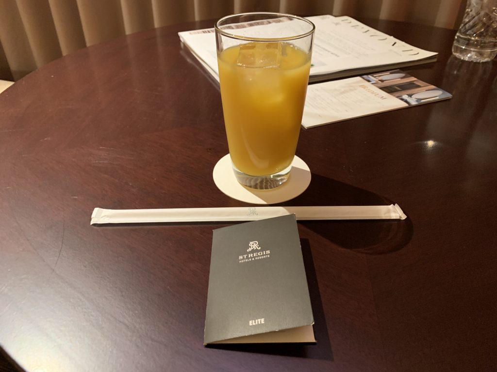 大阪瑞吉酒店-迎賓橙汁