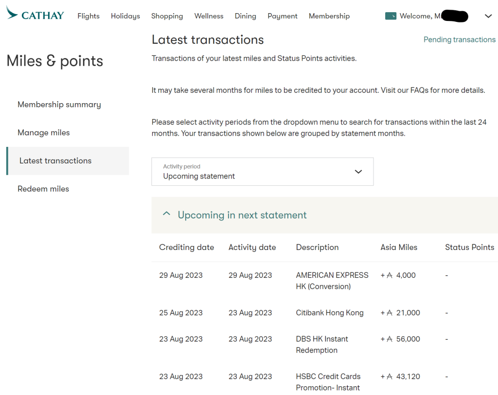 信用卡Asia Miles兌換手續費/轉換時間/兌換方法(Points to Miles比率)！中銀/AE/DBS都有免費轉換里數信用卡！ | 里先生Mr.  Miles