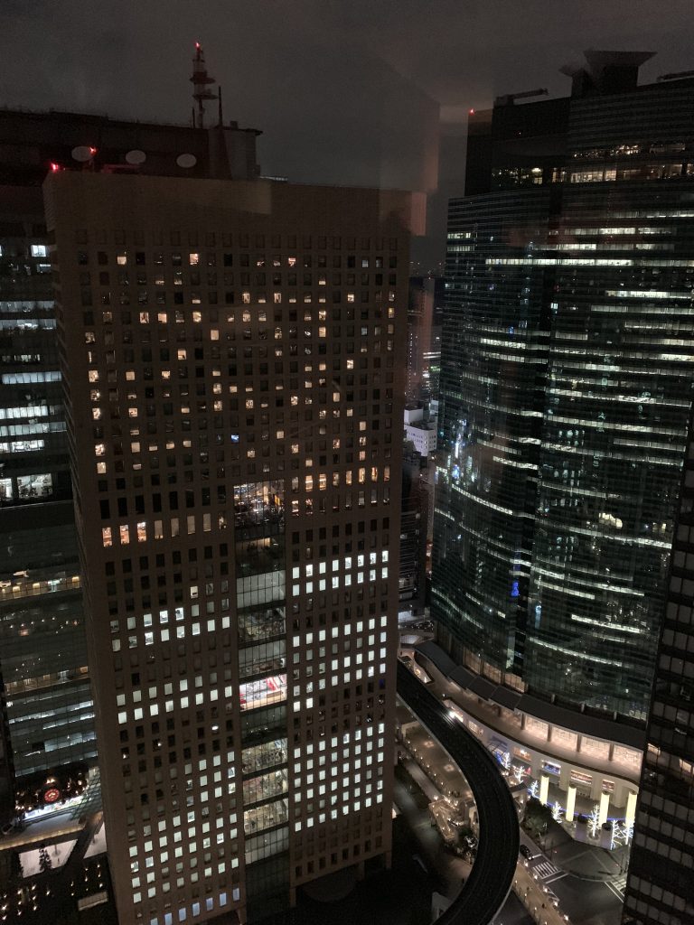東京康萊德酒店-房間窗外的東京夜間都市景致
