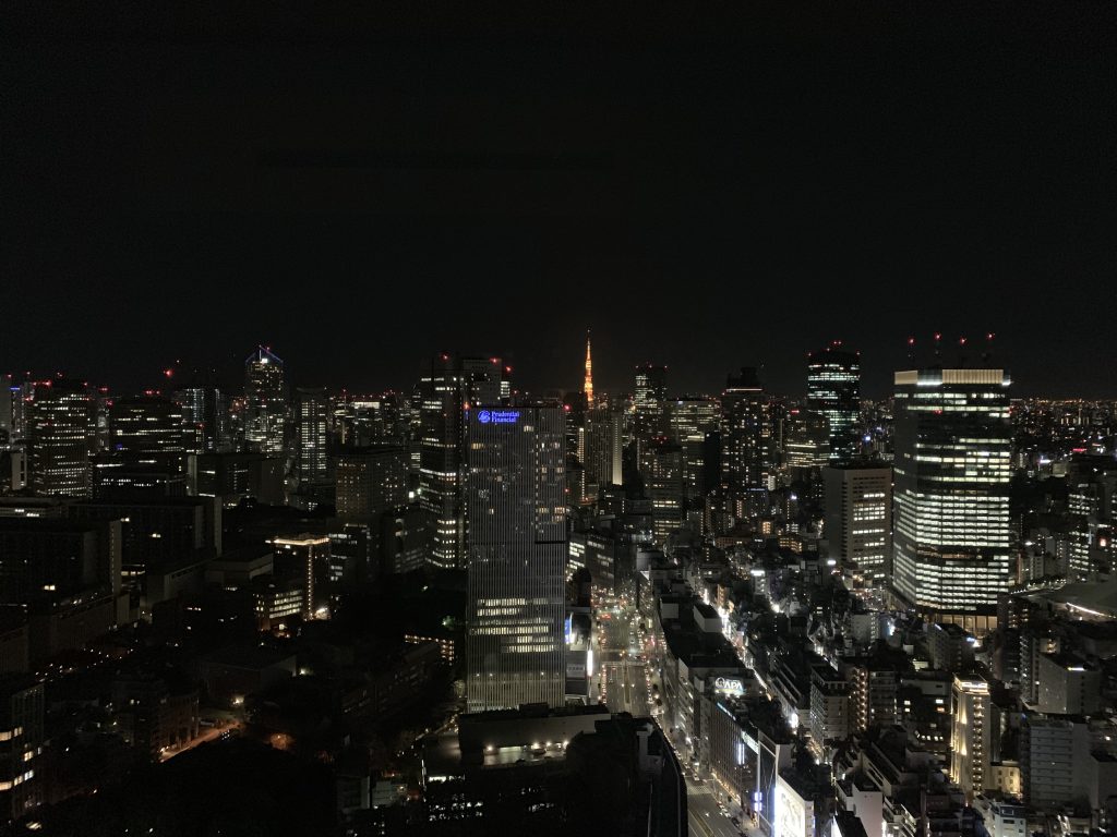 東京紀尾井町王子畫廊豪華精選酒店-房間窗外的東京夜間都市景致