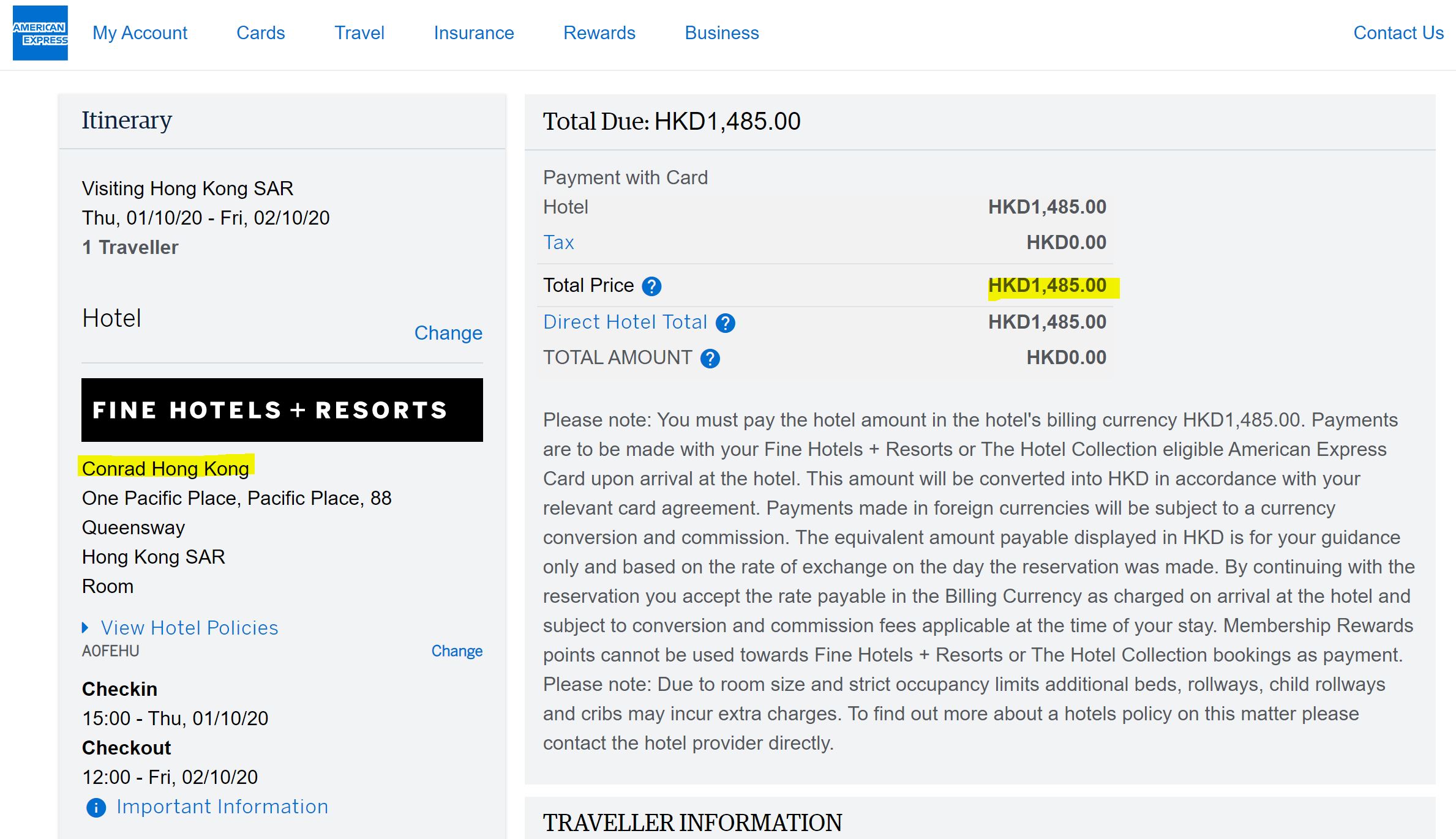 【FHR - AE白金卡旅遊優惠】Fine Hotels & Resorts玩法及預訂網址+Hilton FHR code AE訂conrad
