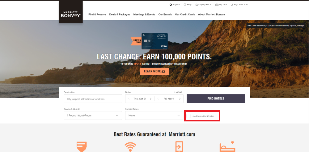 marriott cash and point 4 2025