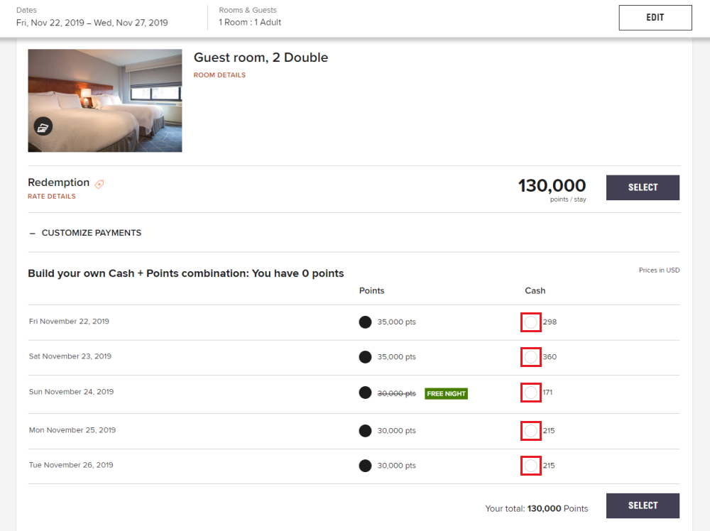 marriott cash and point 6 2025