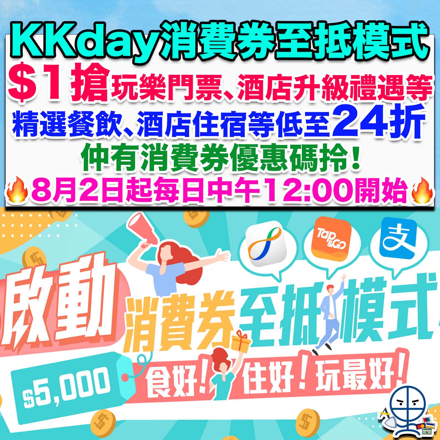 KKday消費券至抵模式