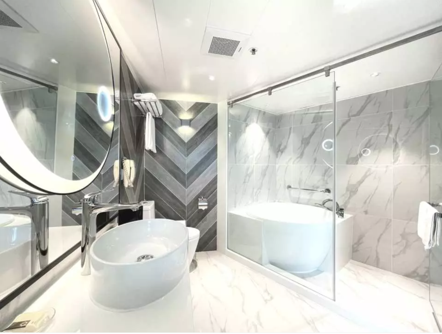 香港百樂酒店-全新裝修豪華套房 浴室