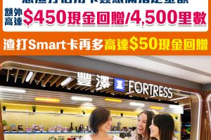 豐澤x渣打信用卡優惠｜憑渣打信用卡豐澤簽賬高達HK$500現金回贈/4,500里數！指定產品低至5折！