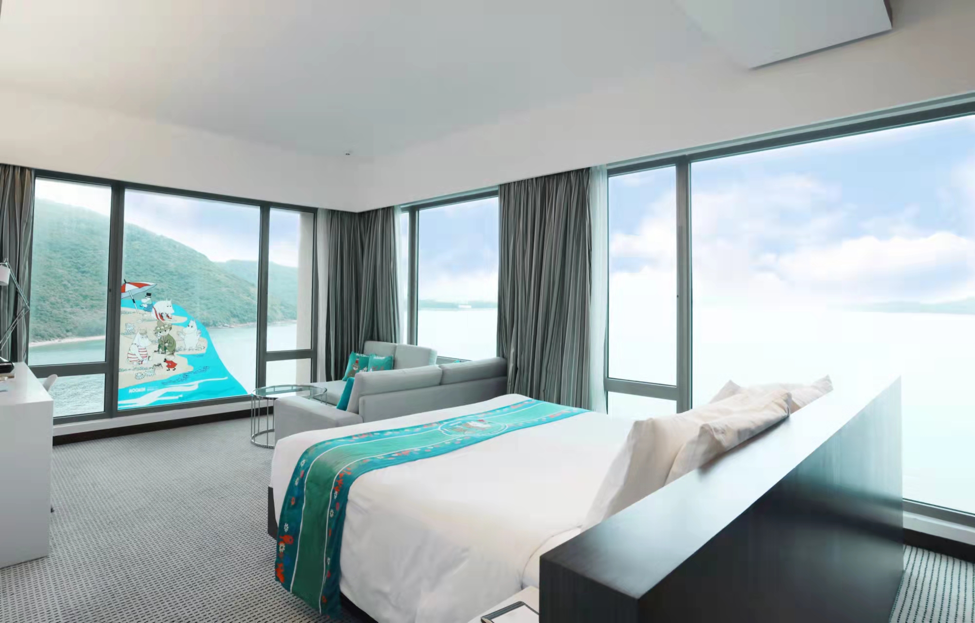 香港愉景灣酒店-姆明主題海景豪華大床房 