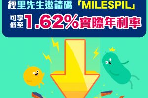 【ZA Bank低息分期貸款】新客戶經里先生邀請碼「MILESPIL」提取貸款 可享實際年利率低至1.62%！