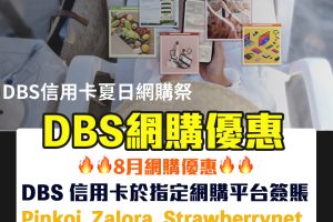 【DBS網購優惠】DBS 信用卡於Pinkoi、Zalora、Strawberrynet、Flavour of life簽賬優惠！