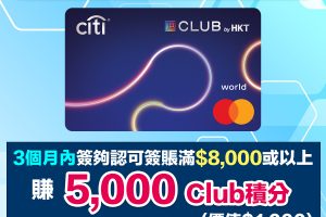 Citi The Club信用卡｜指定商戶4% Club積分簽賬回贈！