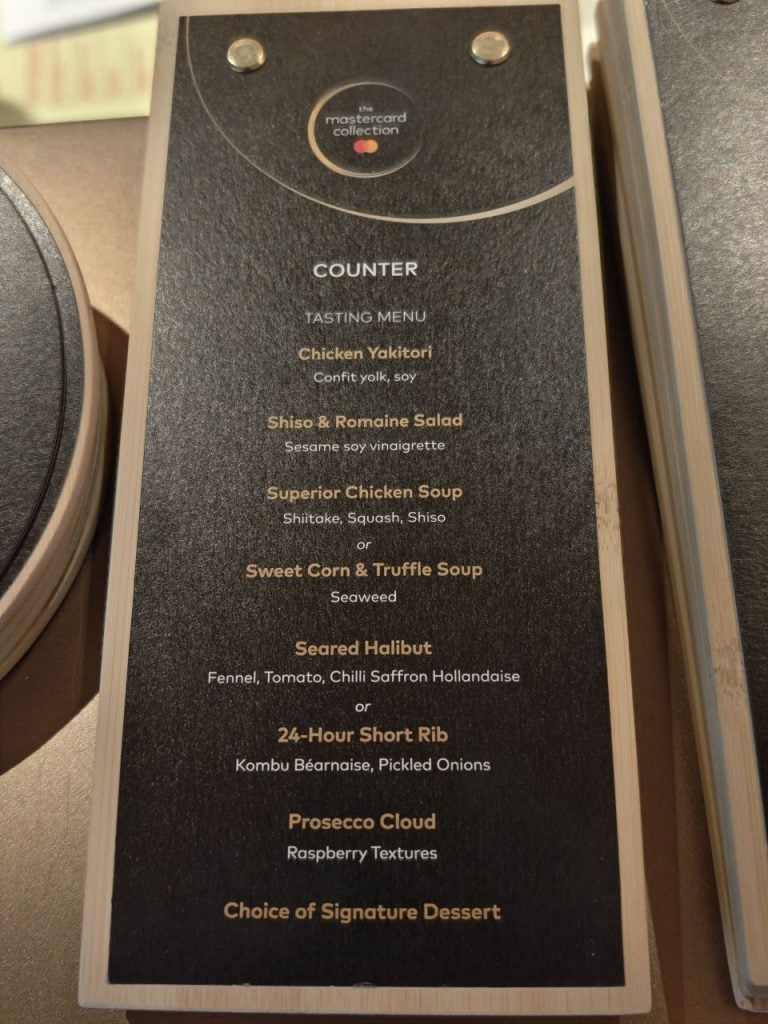 Mastercard lounge menu 2 2026