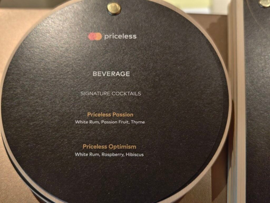 Mastercard lounge menu 3 2026