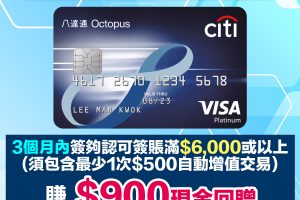 Citi八達通信用卡｜巴士/港鐵/綠色小巴/渡輪/電車15%車費回贈 仲有5%隧道費/泊車回贈！迎新簽HK$2,000有AirPods Pro 2！