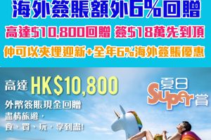 【信銀 Motion海外簽賬優惠】Citic Motion信用卡外幣大額簽賬6.5%現金回贈！迎新+回贈上限$12,600!
