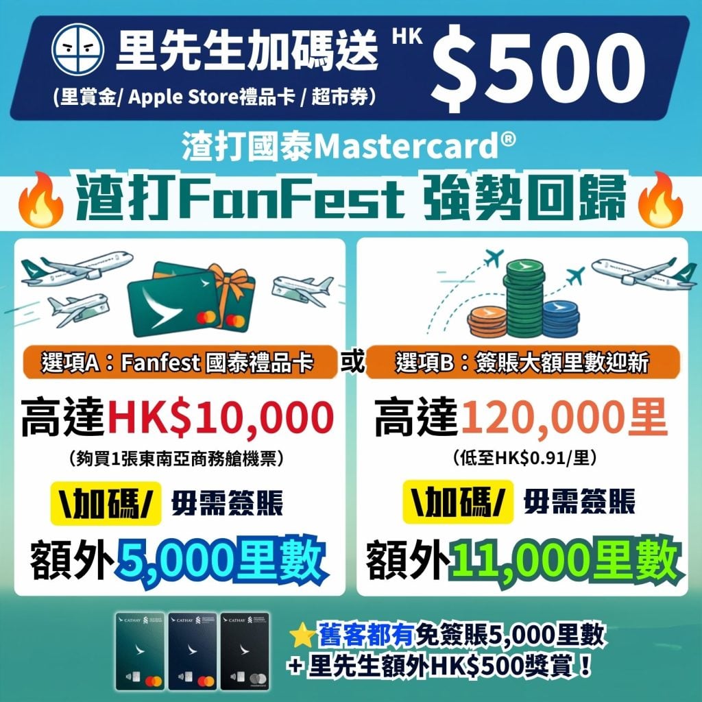 Standard Chartered Cathay Mastercard-Standard Chartered Bank-Welcome Offer