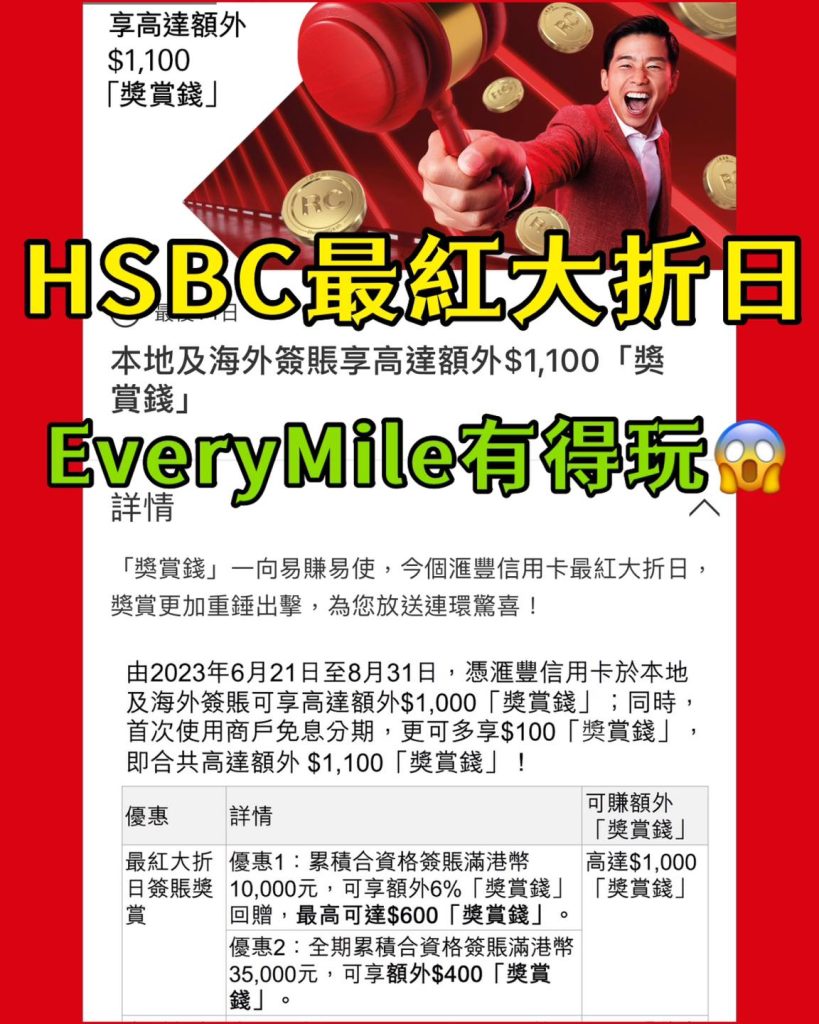 hsbc匯豐最紅大折日