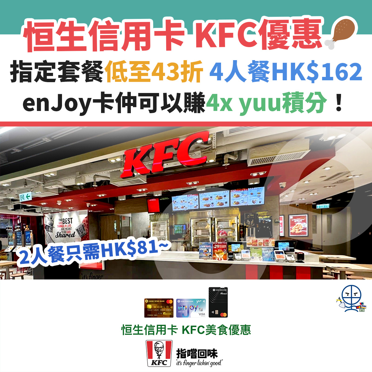 KFC-恒生－信用卡－優惠