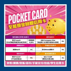 現金回贈 pocket card 2025