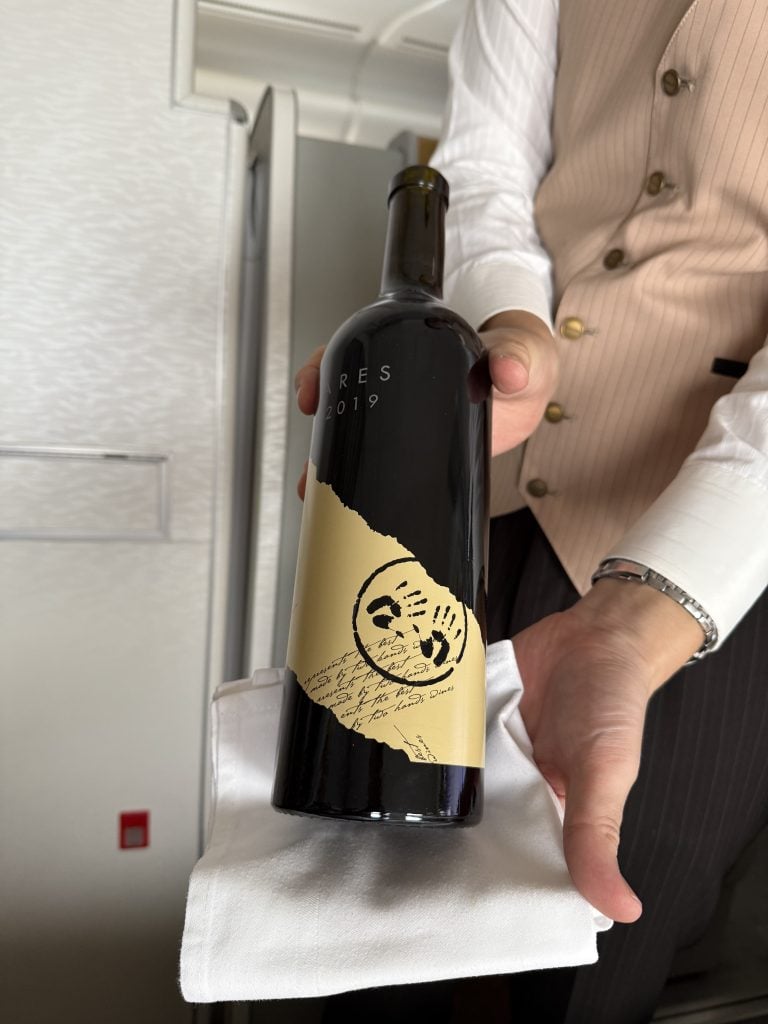 Emirates first class red wine 2 2025