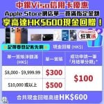 中銀Visa信用卡優惠-Apple Store網店優惠-買iPhone