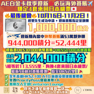 AE白金卡-迎新-獎賞-回贈-里數-AE積分