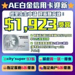 AE-platg-白金信用卡-迎新-現金回贈-積分-里數