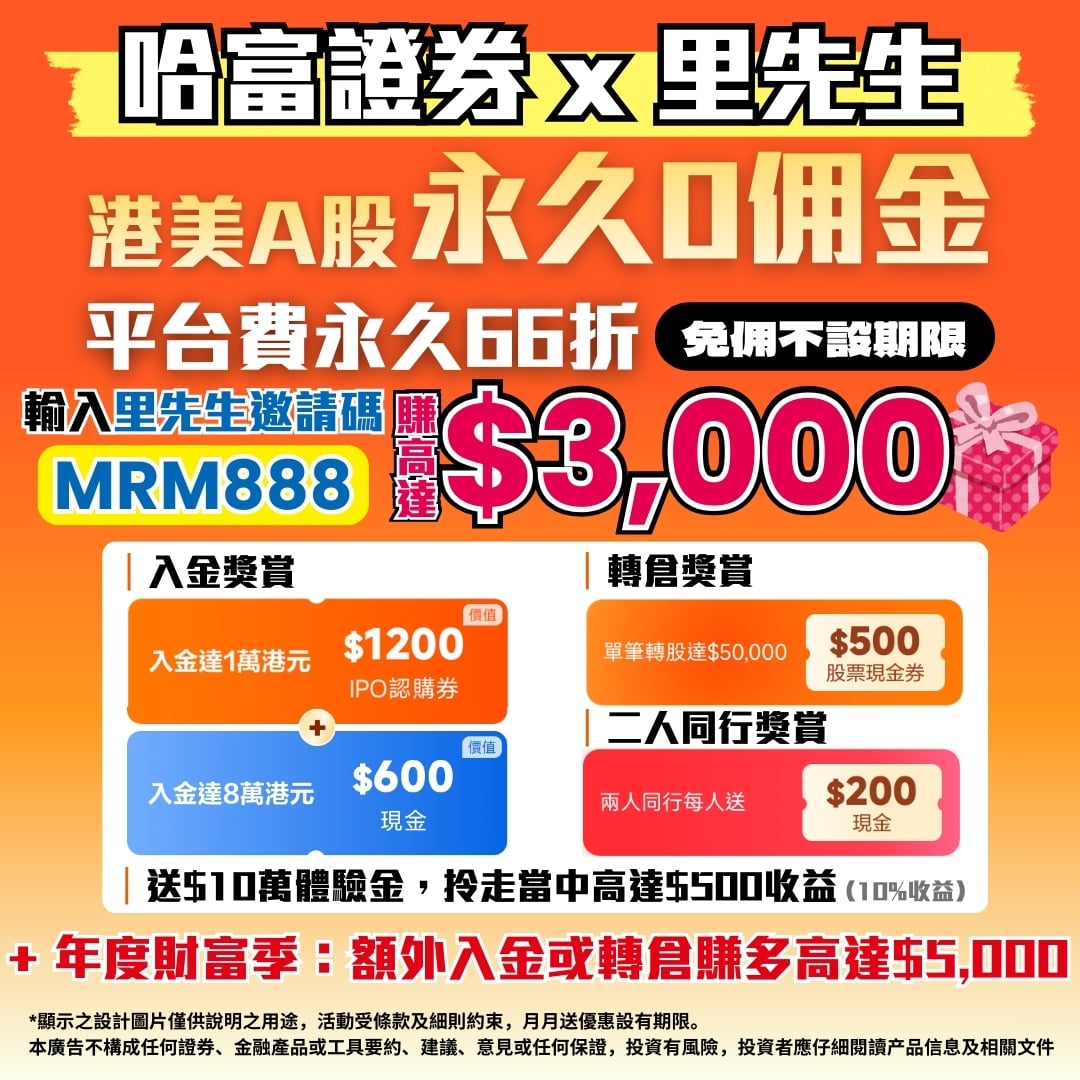 哈富證券 開戶獎賞 2026 哈富證券 開戶獎賞 2026