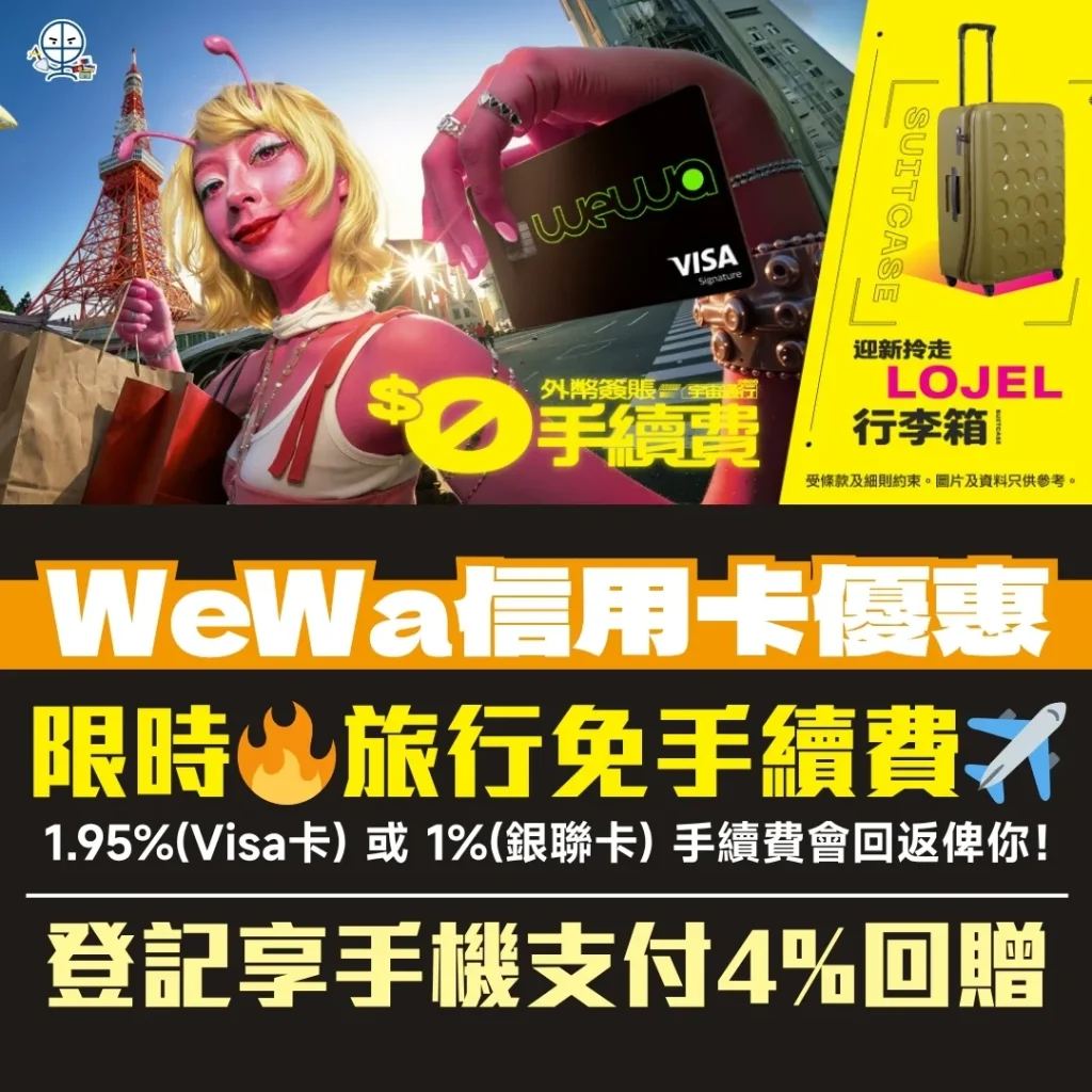 WeWa信用卡優惠 限時免外幣手續費 2026 WeWa信用卡優惠 限時免外幣手續費 2026