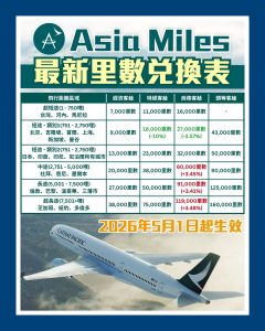 asia miles redemption chart update 2026 IG 2026 asia miles redemption chart update 2026 IG 2026