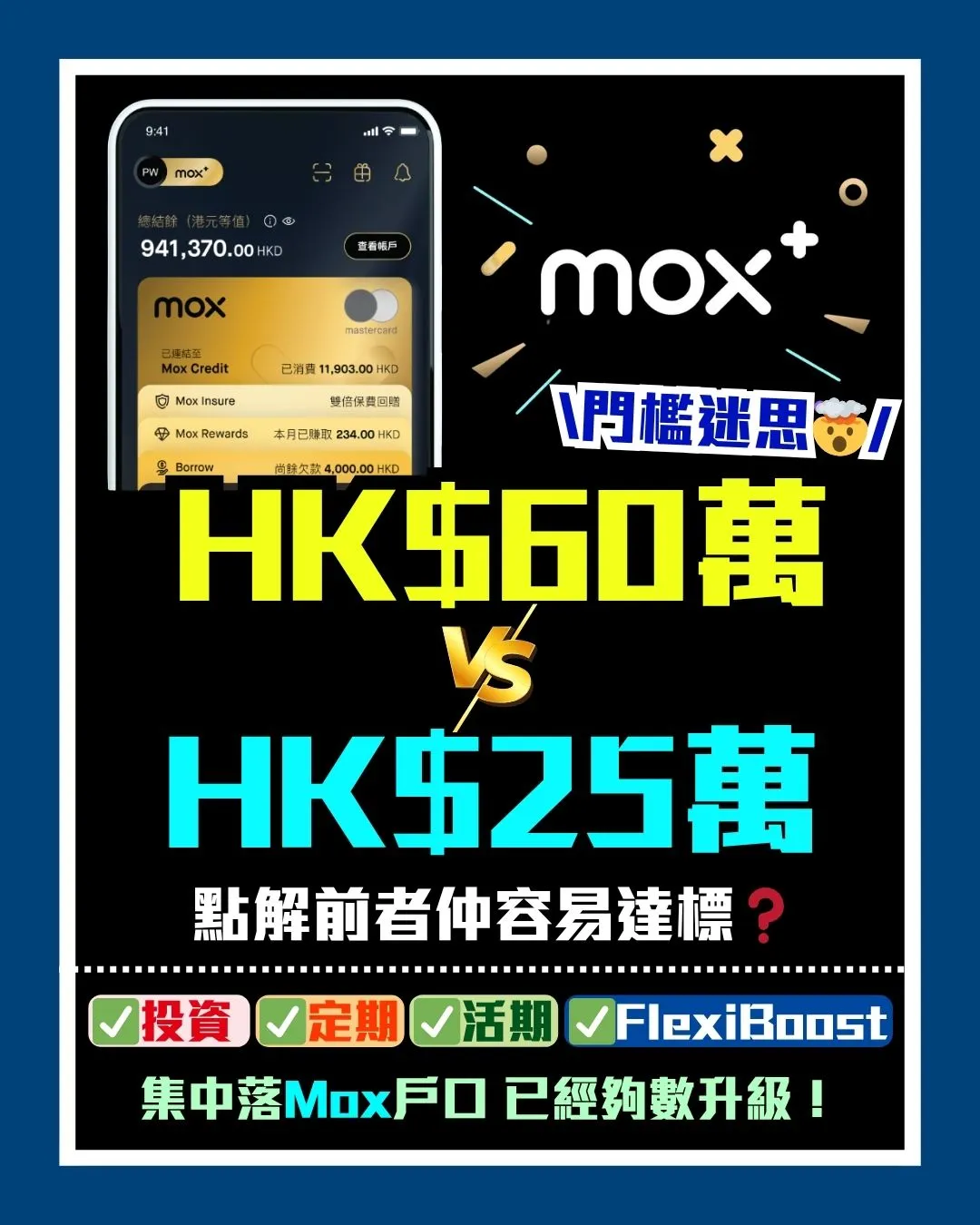 Mox門檻迷思 迎新優惠IG Post 2026 Mox門檻迷思 迎新優惠IG Post 2026